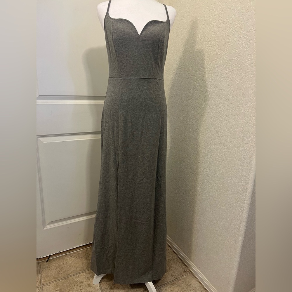 Vfshow NWT Long Grey Dress w/slit Size Large